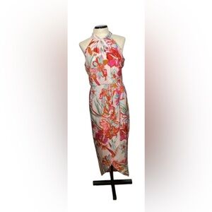 Julia Jordan Vibrant Floral Halter Maxi Dress. Size 4. Cocktails. Special Event.